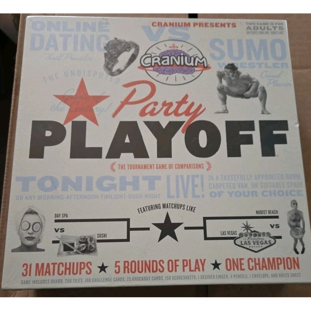 Cranium Party Playoff Board Game *NEW SEALED* Tournament Game 2008